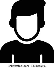 avatar vector glyph flat icon