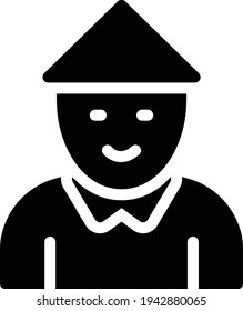 avatar vector glyph flat icon