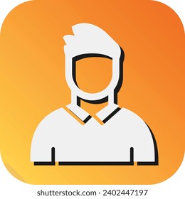 Avatar Vector Glyph Gradient Background Icon For Personal And Commercial Use.
