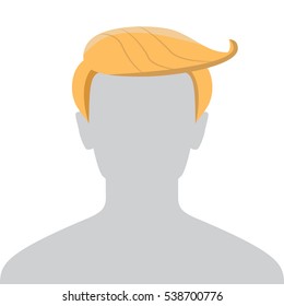 Avatar Vector. Icon Funny Person With Long Orange Hair. Male Default Placeholder
