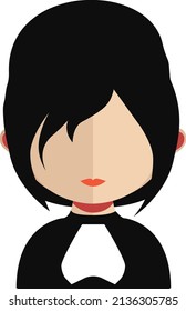 Avatar Vektorsymbol-Illustrationslinie mit bearbeitetem Strich
