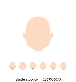 Avatar vector icons isolated on white
( man and woman children avatar )