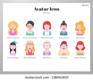 Avatar vector illustration in flat color design