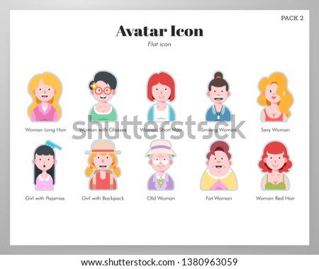 Avatar vector illustration in flat color design