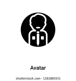 Avatar icon  vector isolated on white background, logo concept of Avatar  sign on transparent background, filled black symbol