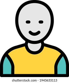 avatar vector line colour icon