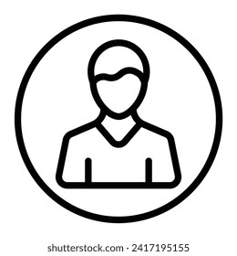 Avatar Vector Line Icon Design
