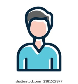 Avatar Vector Thick Line Filled Dark Colors Icons For Personal And Commercial Use.
