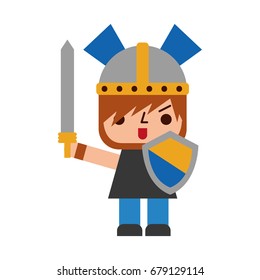 Avatar of a video game warrior with sword