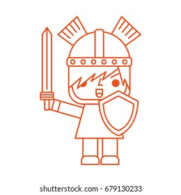 Avatar of a video game warrior with sword