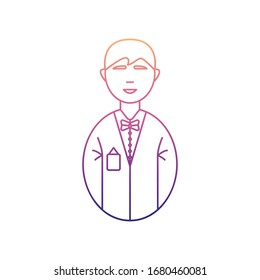 avatar waiter nolan icon. Simple thin line, outline vector of Avatars icons for ui and ux, website or mobile application