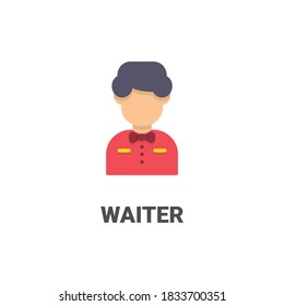  avatar waiter vector icon from avatar collection. flat style illustration, perfect for your website, application, printing project, etc
