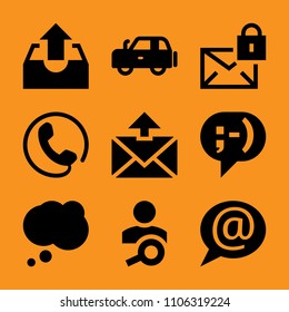 avatar, website, teamwork, dial, media and handsome icon vector set. Flat vector design with filled icons. Designed for web and software interfaces