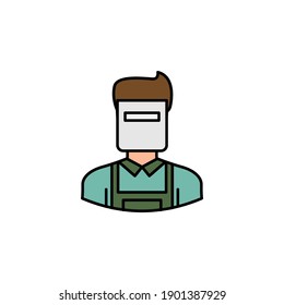 avatar welder outline icon. Signs and symbols can be used for web logo mobile app UI UX
