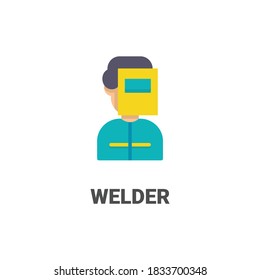  avatar welder vector icon from avatar collection. flat style illustration, perfect for your website, application, printing project, etc