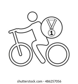 avatar winner medal first place sport vector illustration design
