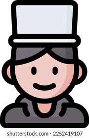 avatar ilustración del cliente de invierno con estilo plano