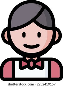 avatar winter custome illustration with flat style