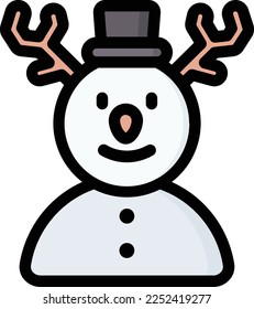 avatar winter custome illustration with flat style