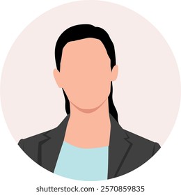 Avatar of woman. Businesswoman avatar. User profile for social media, icon and profile picture. 
