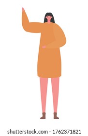 Avatar woman cartoon design, Girl female person people human and social media theme Vector illustration