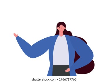 Avatar woman cartoon design, Girl female person people human and social media theme Vector illustration