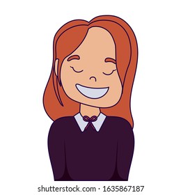 Avatar woman design, Girl female person people human and social media theme Vector illustration