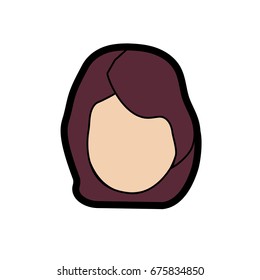 avatar woman face with hairstyle design