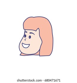 avatar woman face with hairstyle design