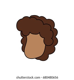 avatar woman face with hairstyle design