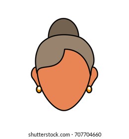 avatar woman face icon