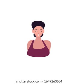 Avatar woman fill style icon design, Girl female person people human and social media theme Vector illustration