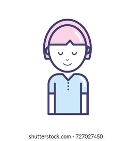 avatar woman with hairstyle design and blouse