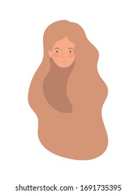 Avatar woman head design, Girl female person people human and social media theme Vector illustration