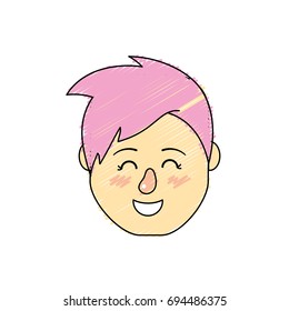 avatar woman head with hairstyle design