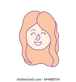 avatar woman head with hairstyle design