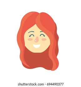 avatar woman head with hairstyle design