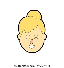 avatar woman head with hairstyle design