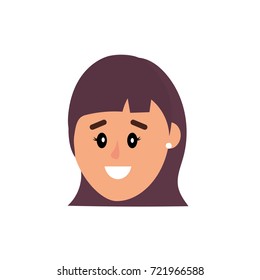 avatar woman head with hairstyle design