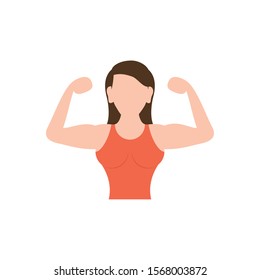 avatar woman icon design, Gym healthy lifestyle fitness bodybuilding bodycare activity exercise and diet theme Vector illustration