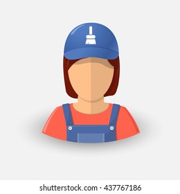 Avatar woman. Icons profession. Vector. Eps 10.