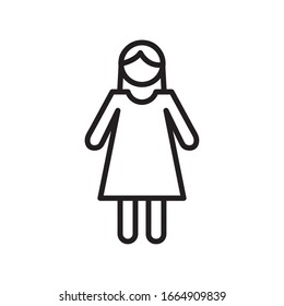 Avatar woman line style icon design, Girl female person people human and social media theme Vector illustration