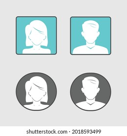 Avatar for woman and man profile icon 