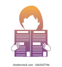 avatar woman with newspaper