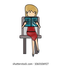 avatar woman reading a book