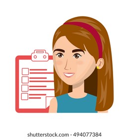 avatar woman and report table