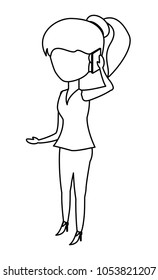 avatar woman standing design