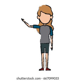 avatar woman standing female person wearing casual clothes cartoon