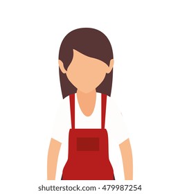 avatar woman wearing red apron