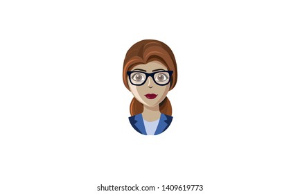 avatar of a woman's face. call center girl. - vector